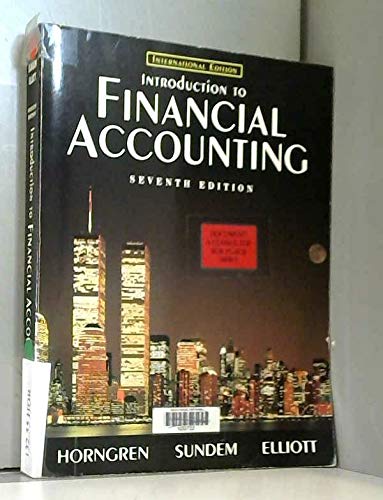 Introduction to Financial Accounting: International Edition Business, Finance & Career