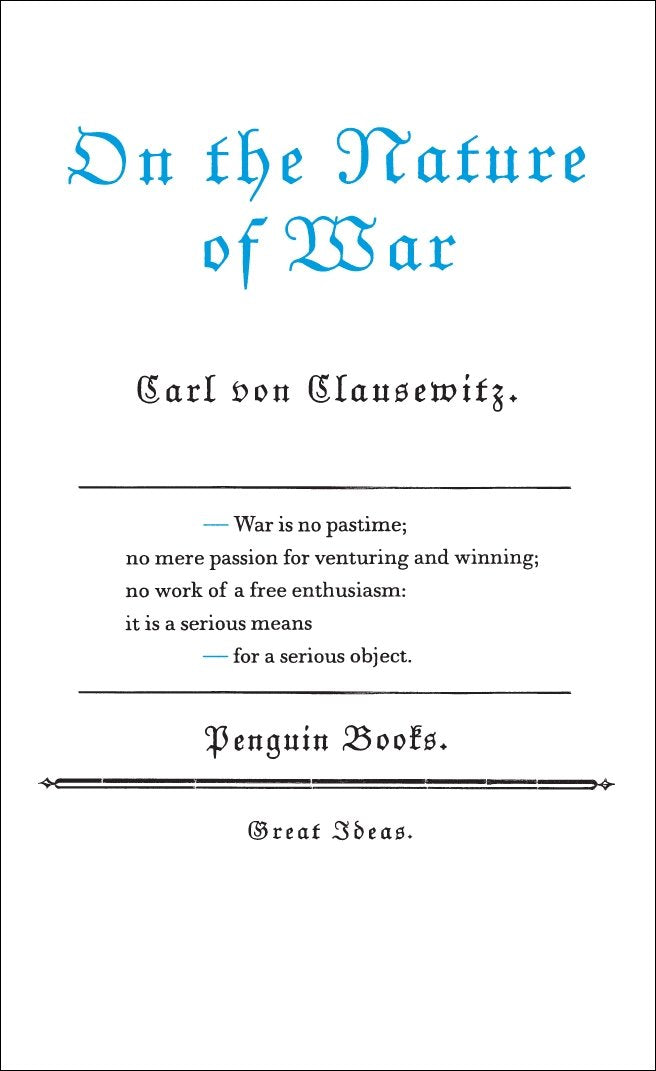 On the Nature of War (Penguin Great Ideas) Law