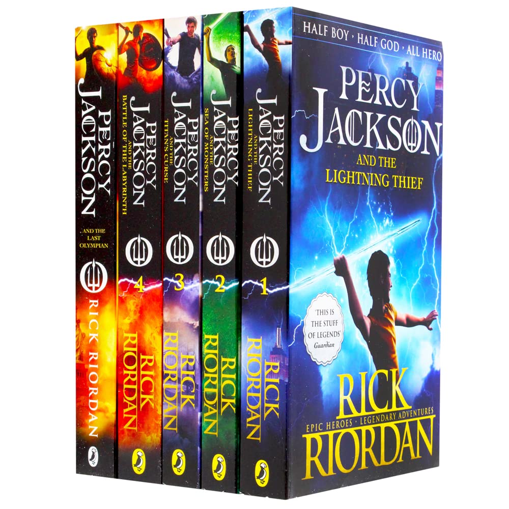 Percy Jackson 5 Books Collection Set Pack The Lightning Thief New Novels & Short Stories