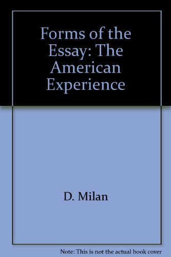 Forms of the Essay Books