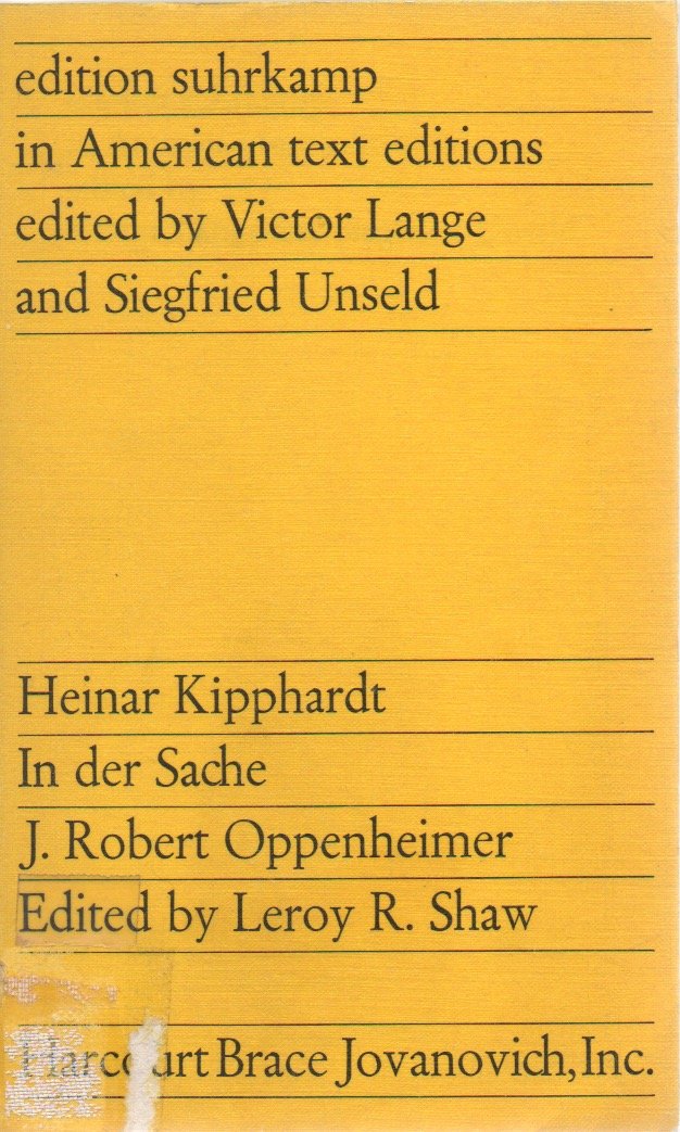 In the Matter of J.Robert Oppenheimer Books