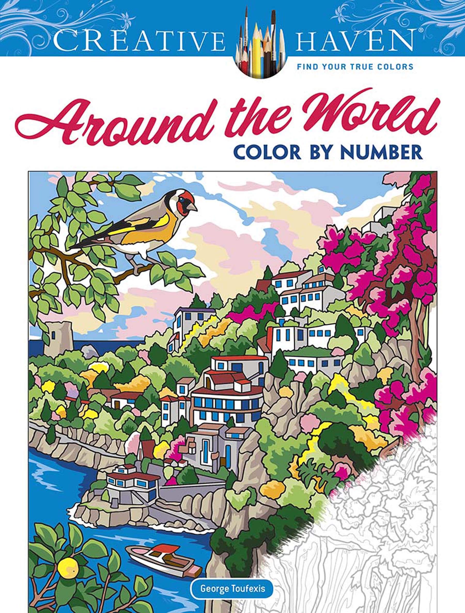 Around the World Color by Number (Creative Haven Coloring Books) Film, Art & Culture