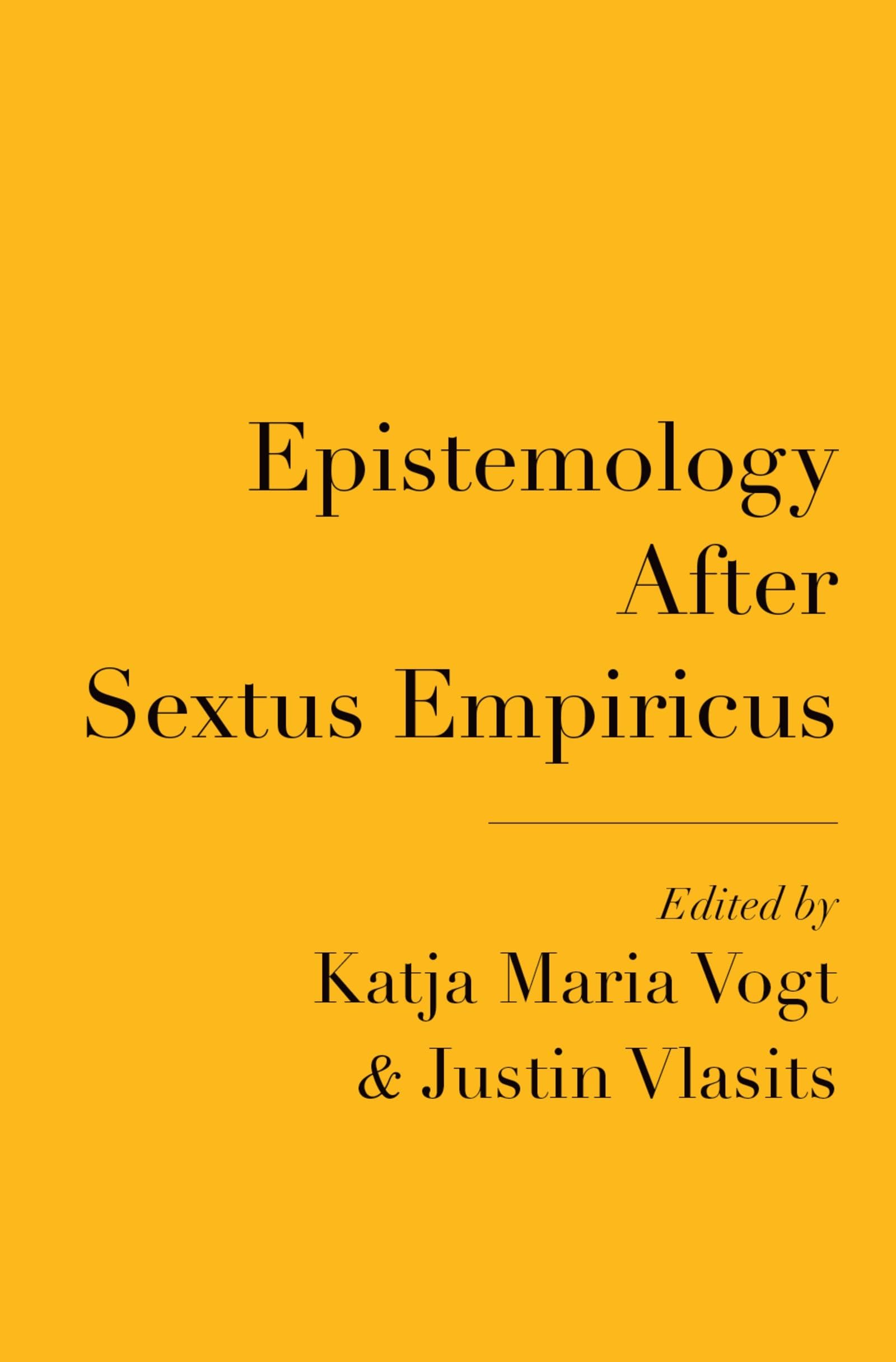 Epistemology After Sextus Empiricus Philosophy