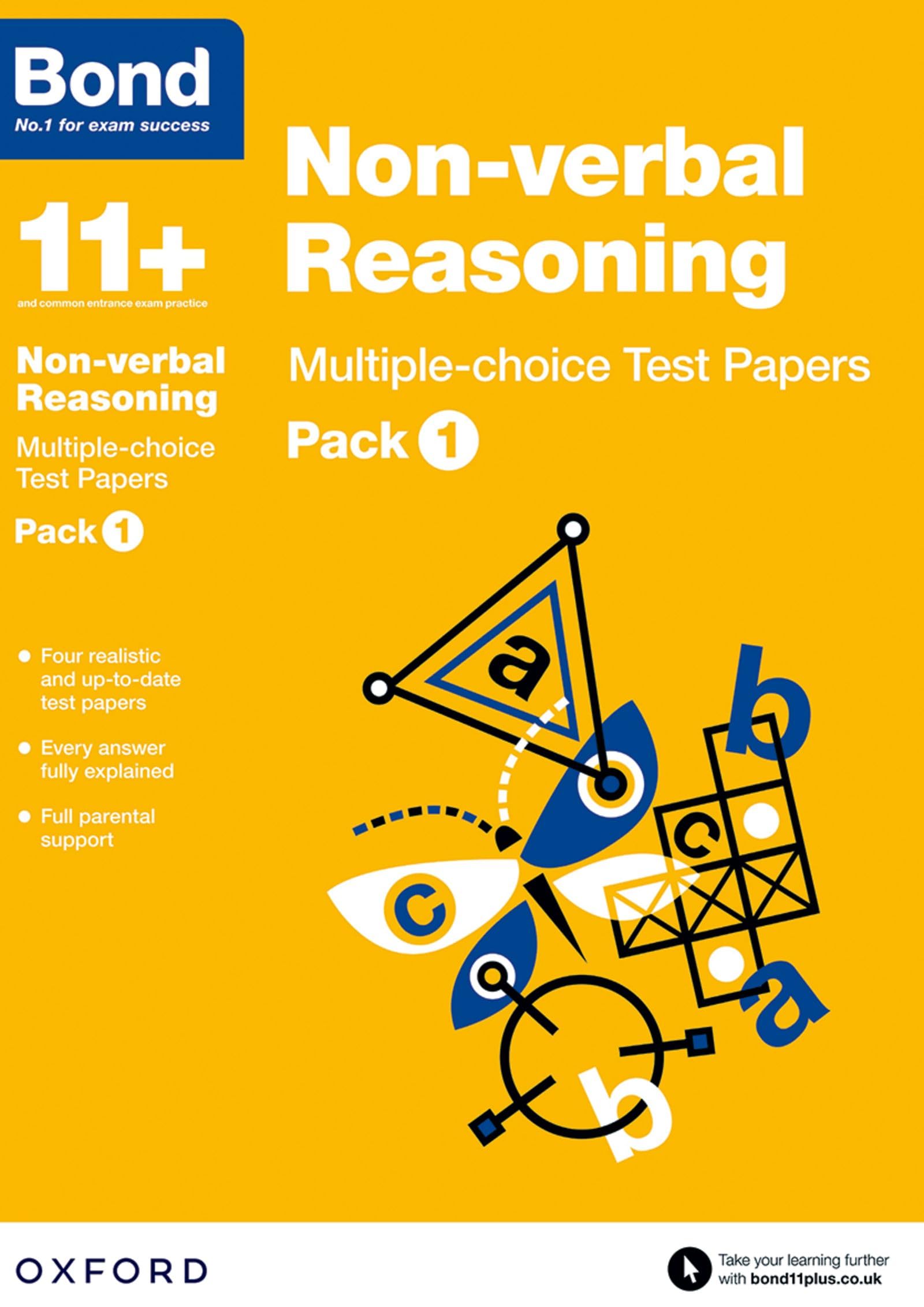 Bond 11+: Non-verbal Reasoning: Multiple-choice Test Papers: Ready for the 2026 exam (for GL Assessment & other 11 plus exams): Pack 1 book