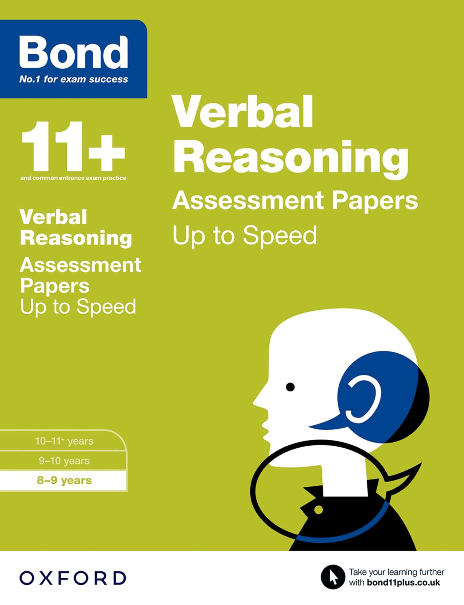 Bond 11+: Verbal Reasoning: Up to Speed Papers (for GL Assessment & other 11 plus exams): 8-9 years book