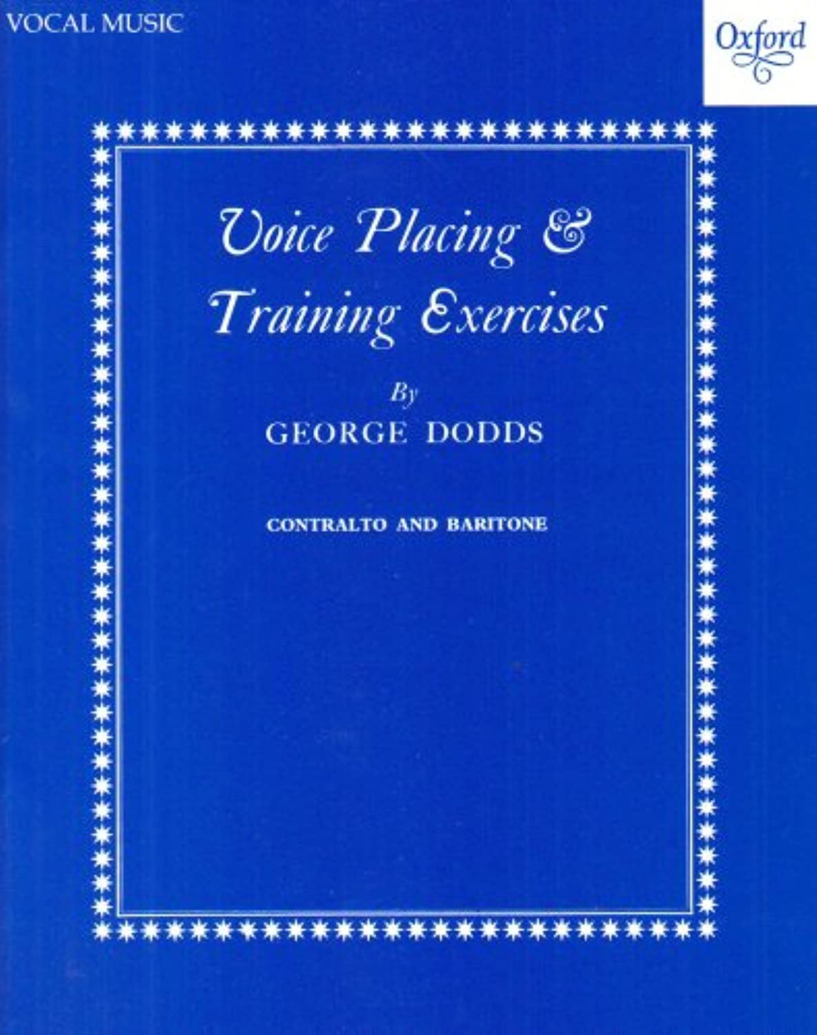 Voice Placing and Training Exercises: Contralto and Baritone Low Sheet Music