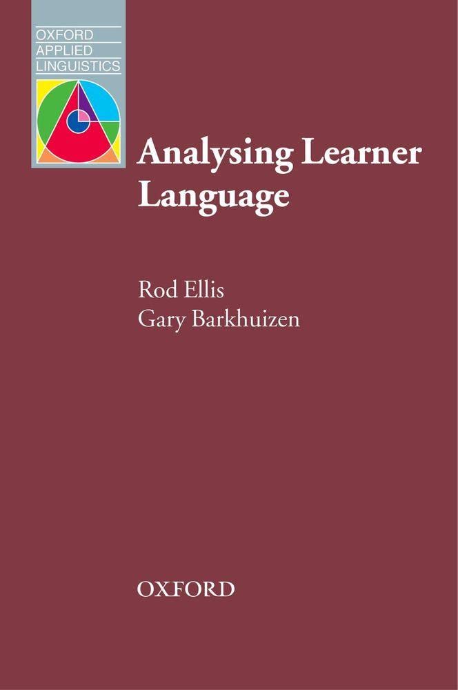 Product Image: Analysing Learner Language (Oxford Applied Linguistics)