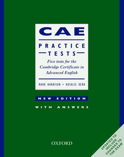 Certificate in Advanced English Practice Tests Student's Book With Key New Edition Foreign Languages ​​& Dictionaries