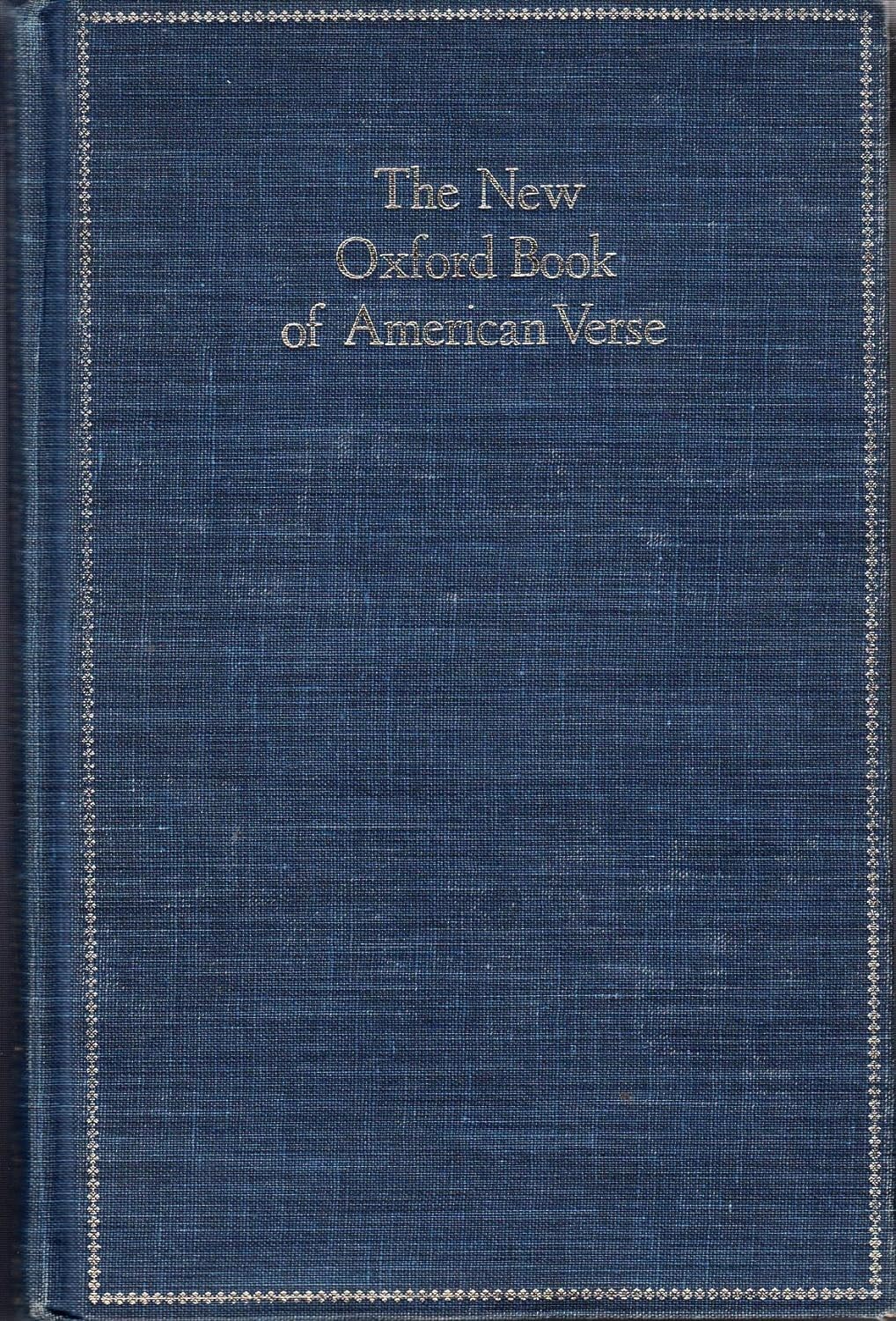 The New Oxford Book of American Verse Poetry