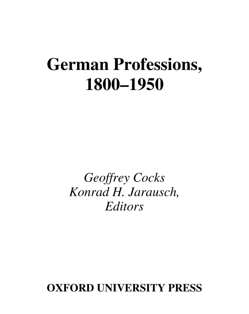 Product Image: German Professions 1800-1950