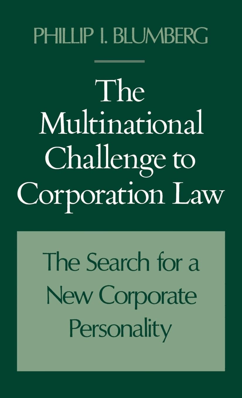 The Multinational Challenge to Corporation Law Law
