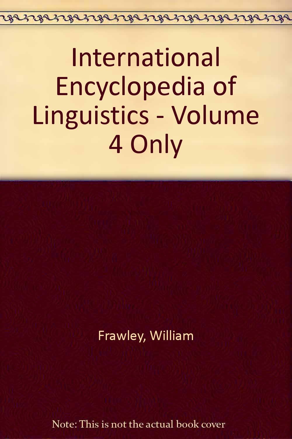 International Encyclopedia of Linguistics Books