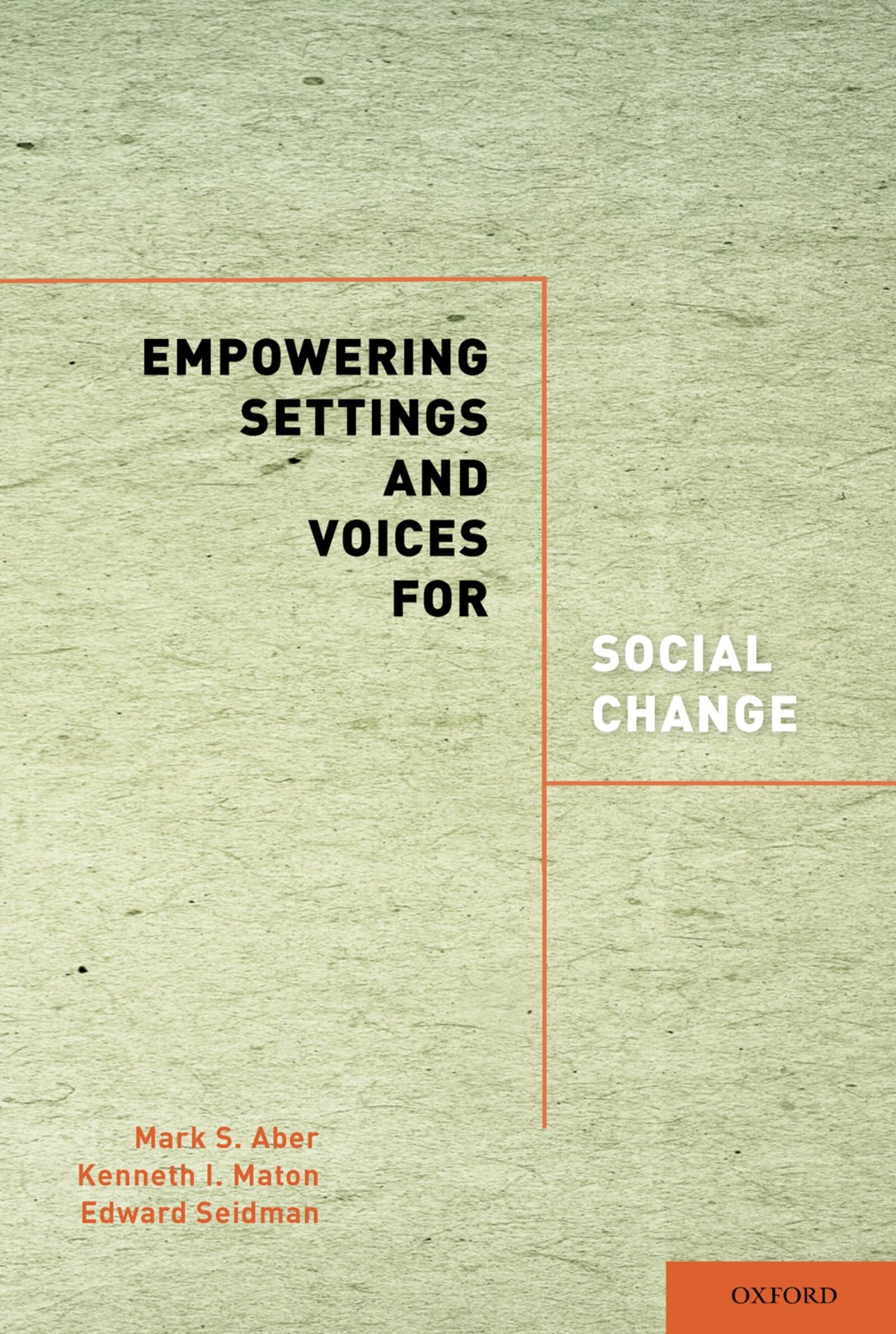 Empowering Settings and Voices for Social Change Books