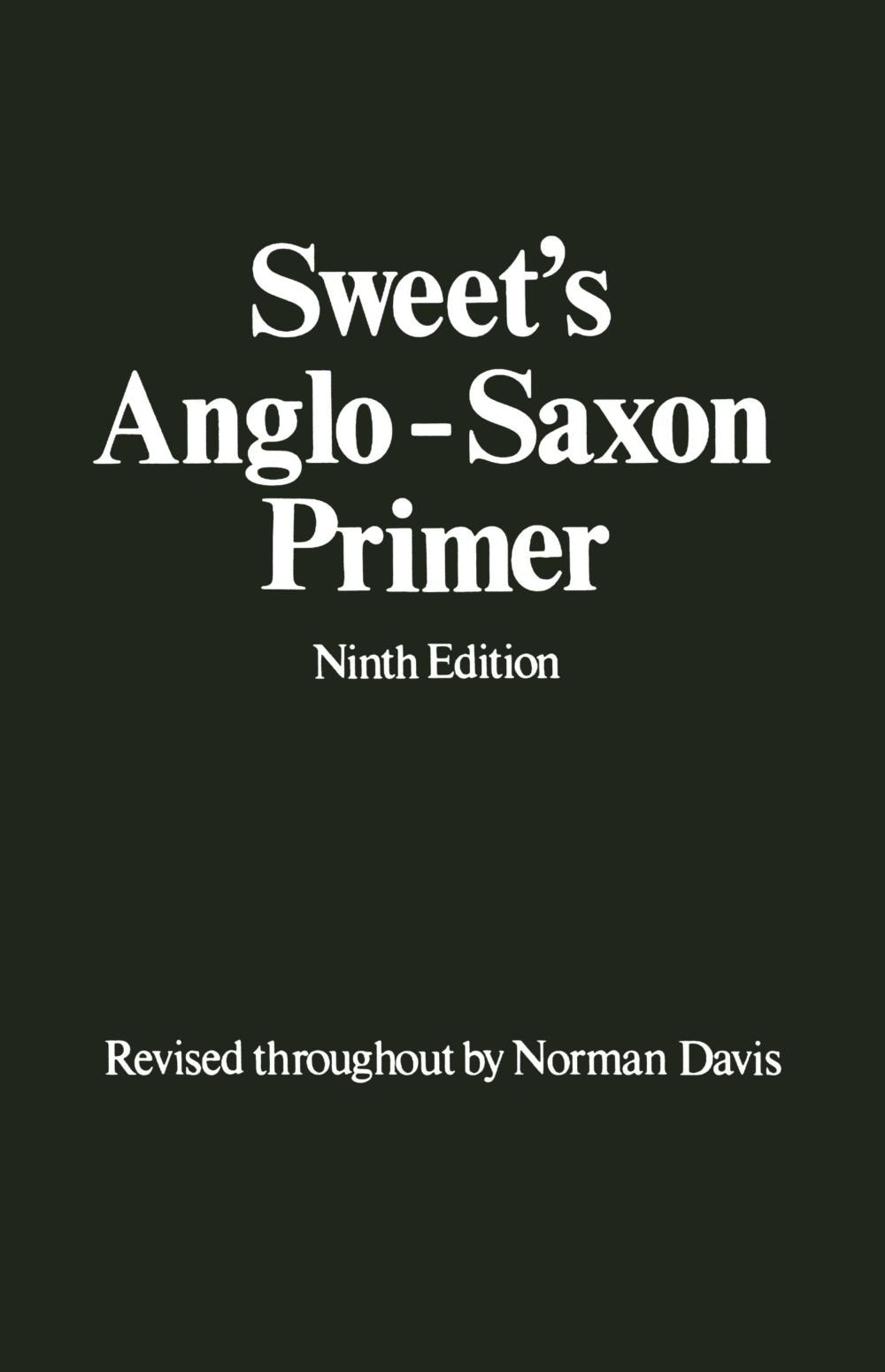 Sweet's Anglo-Saxon Primer (División Academic) Social Sciences