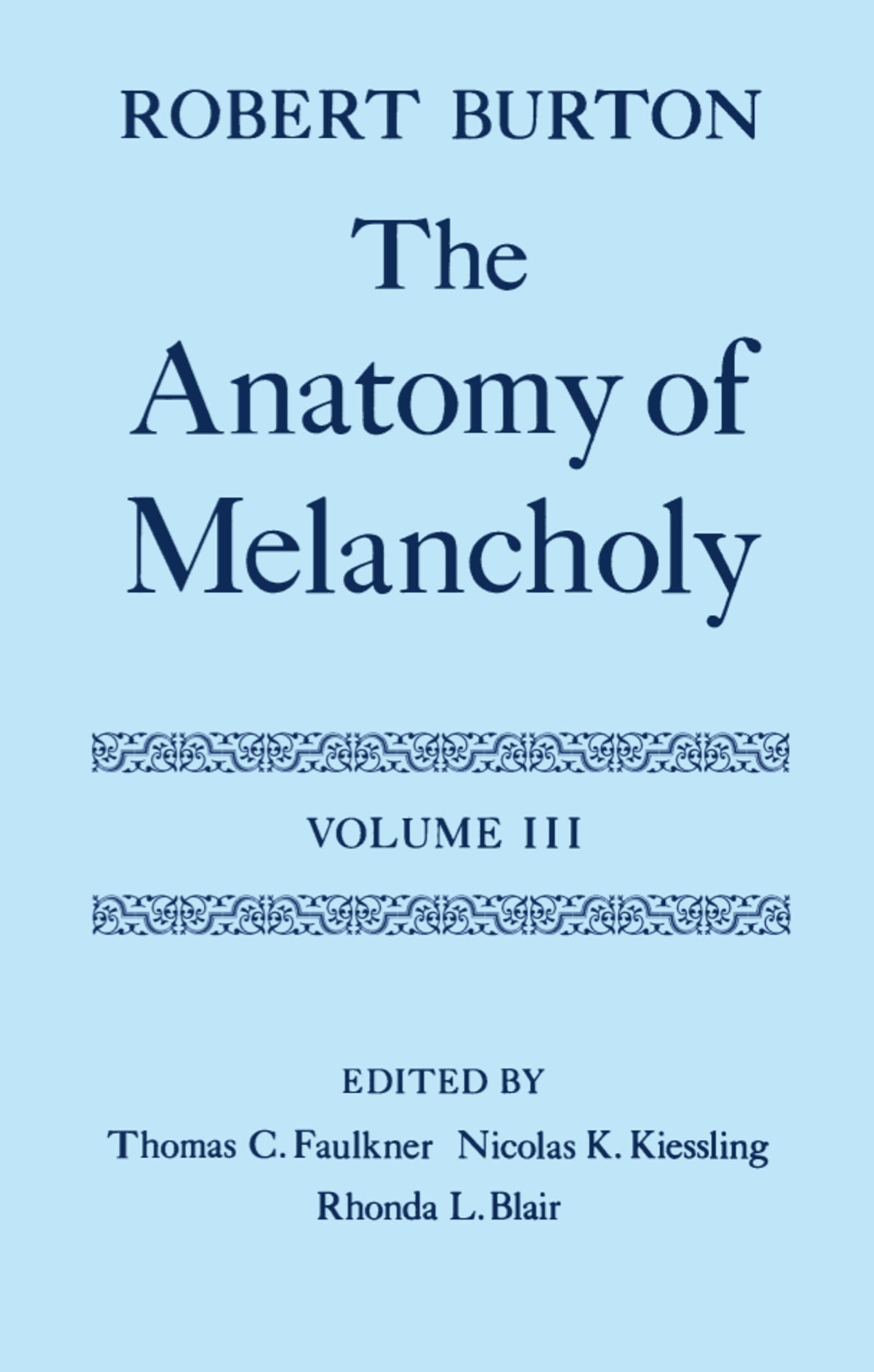 The Anatomy of Melancholy Medicine