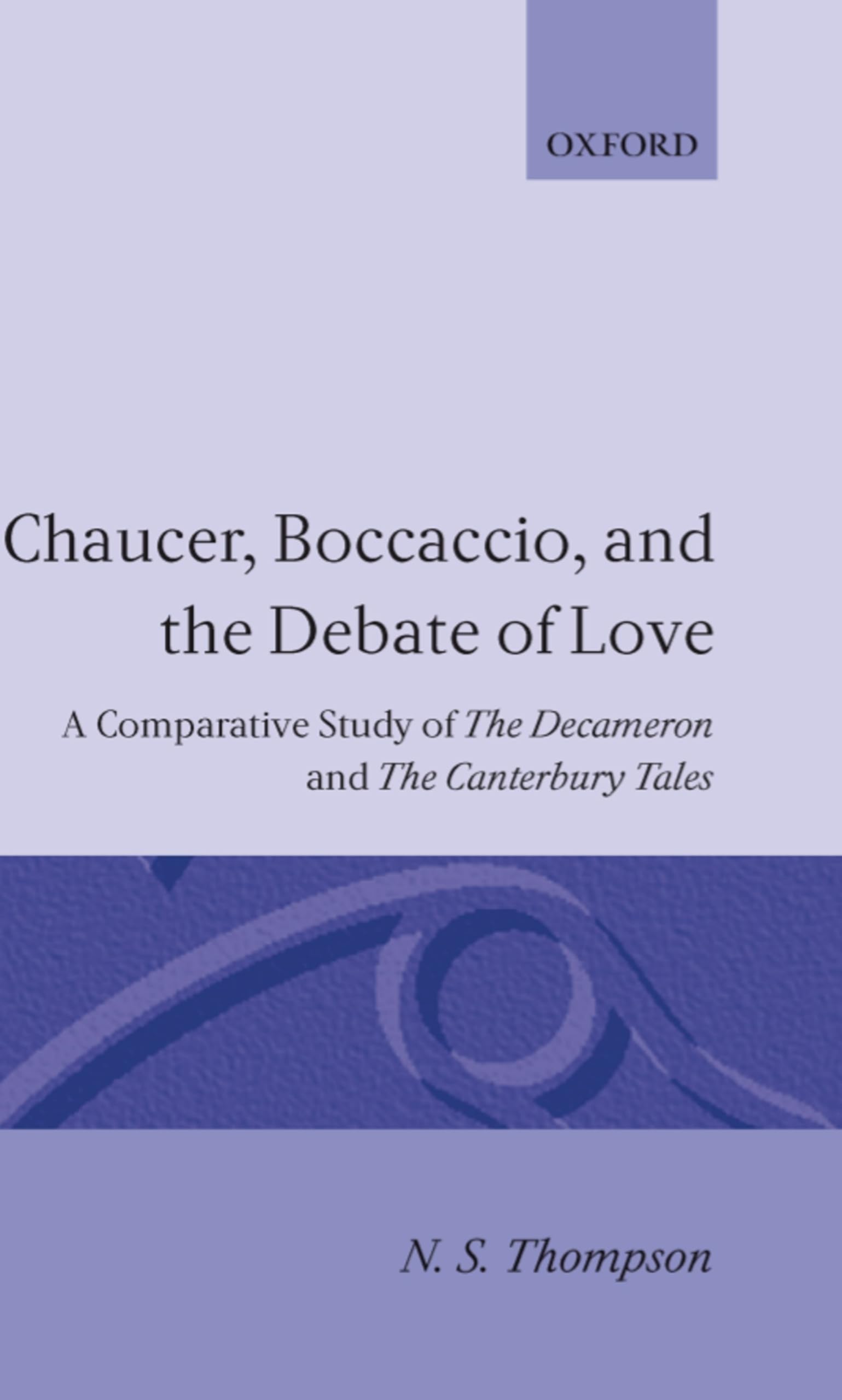 Chaucer, Boccaccio and the Debate of Love Social Sciences