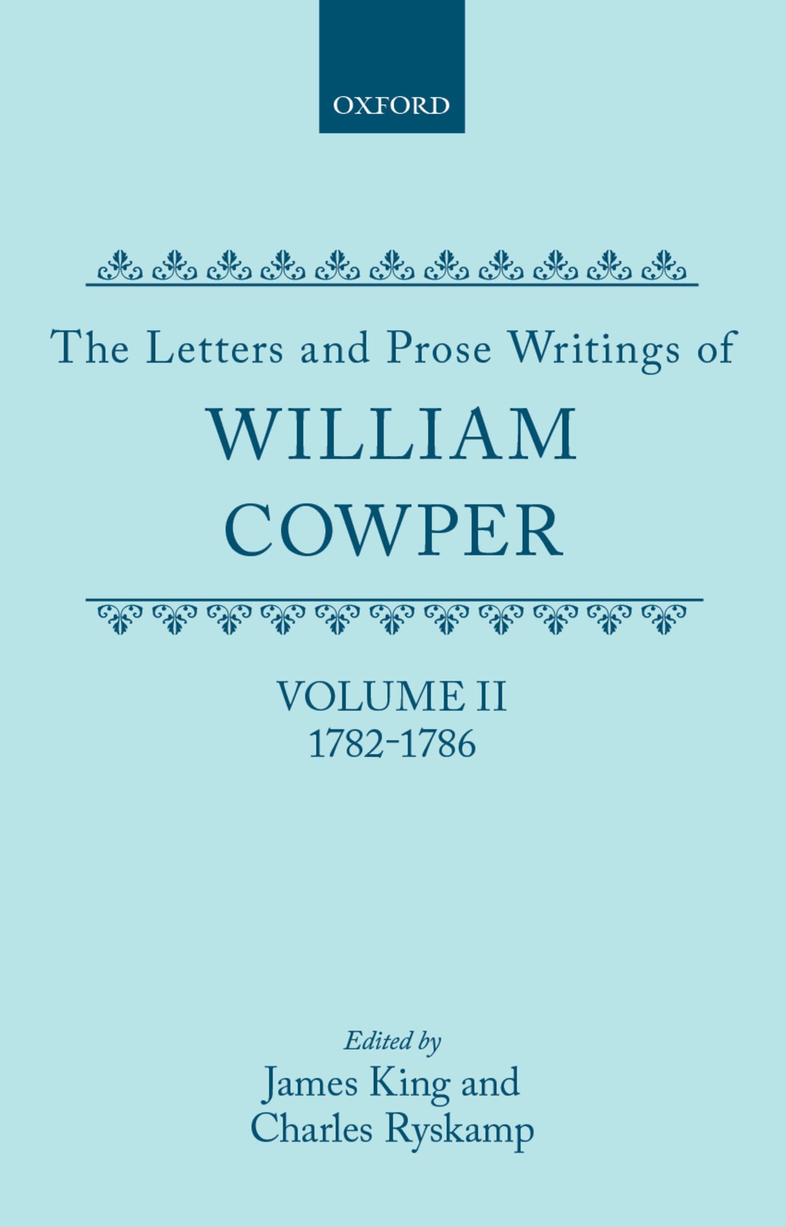 The Letters and Prose Writings of William Cowper Medicine