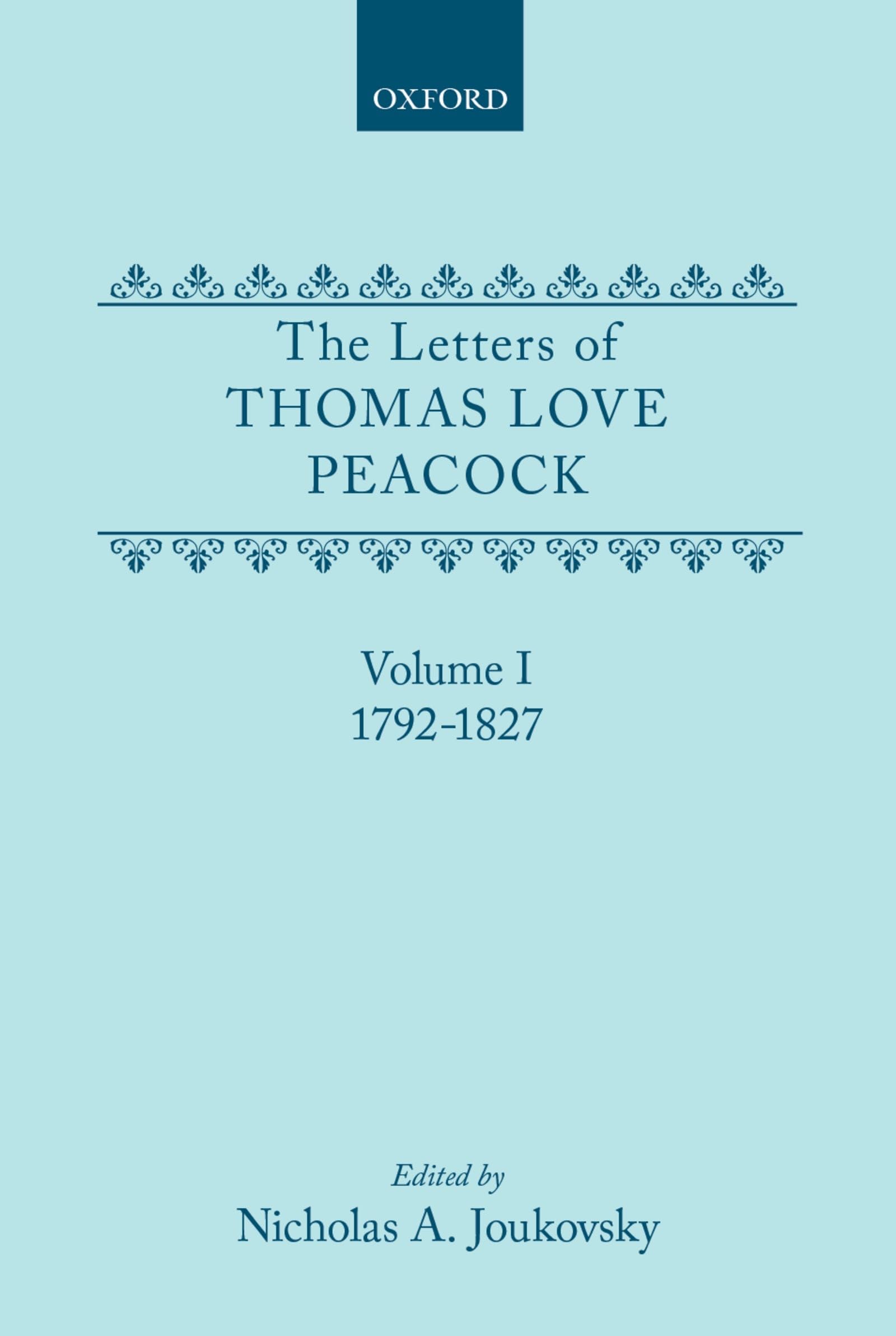 The Letters of Thomas Love Peacock Social Sciences