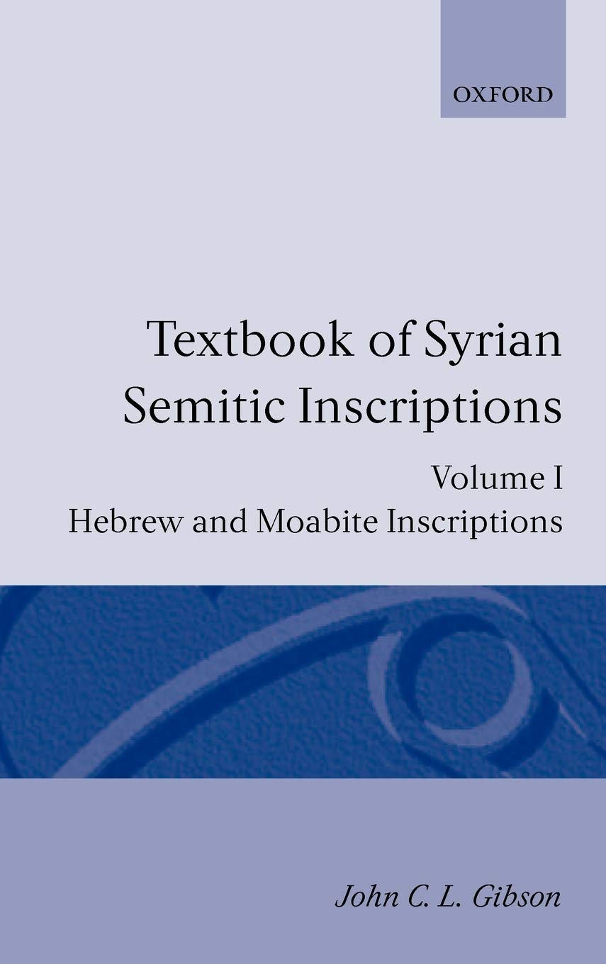 Textbook of Syrian Semitic Inscriptions Social Sciences