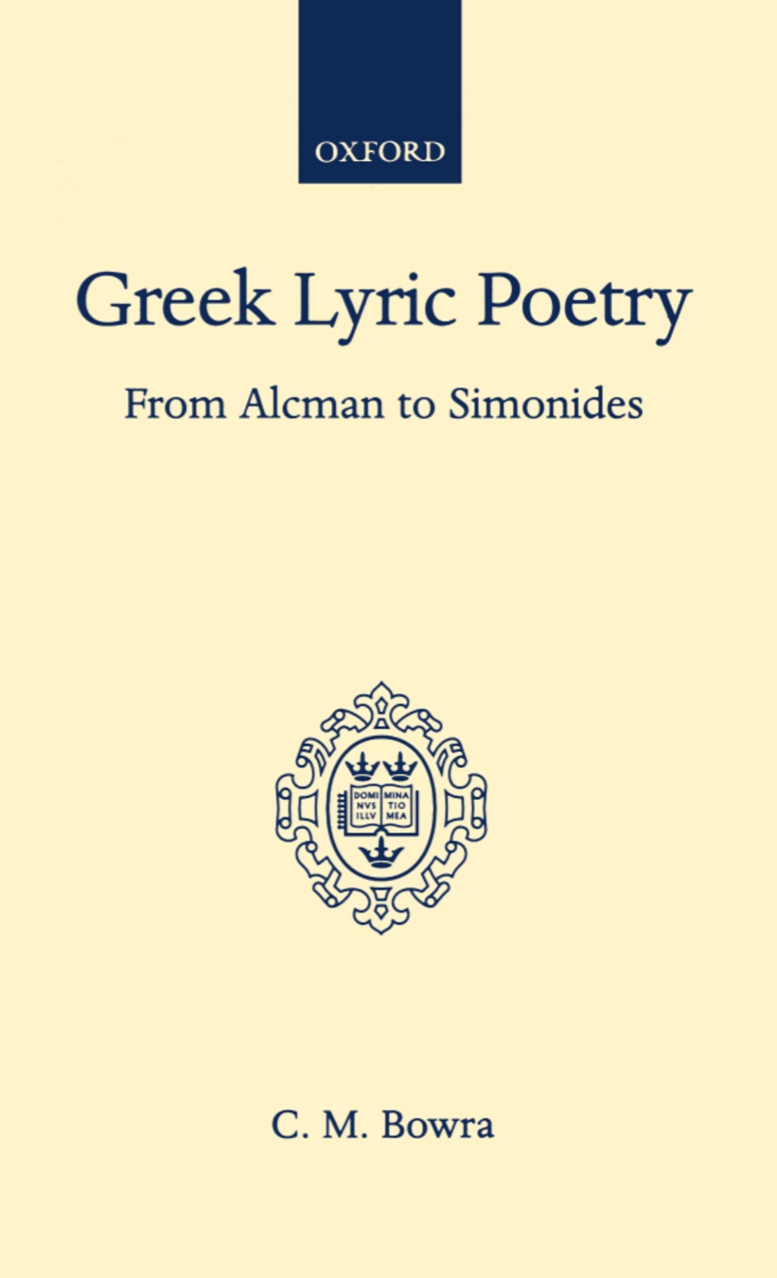 Greek Lyric Poetry from Alcman to Simonides Social Sciences