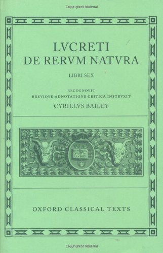 Lucretius De Rerum Natura: Libri Sex (Oxford Classical Texts) Poetry