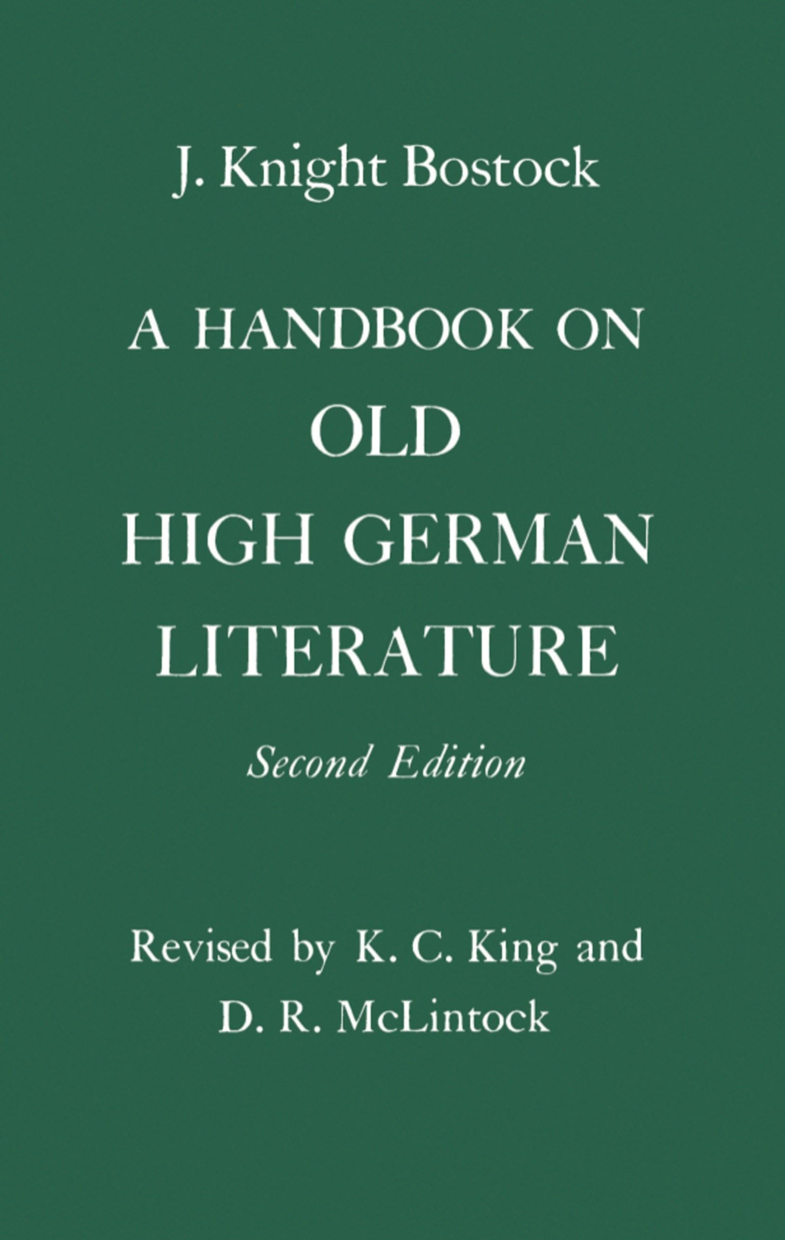 A Handbook on Old High German Literature Social Sciences