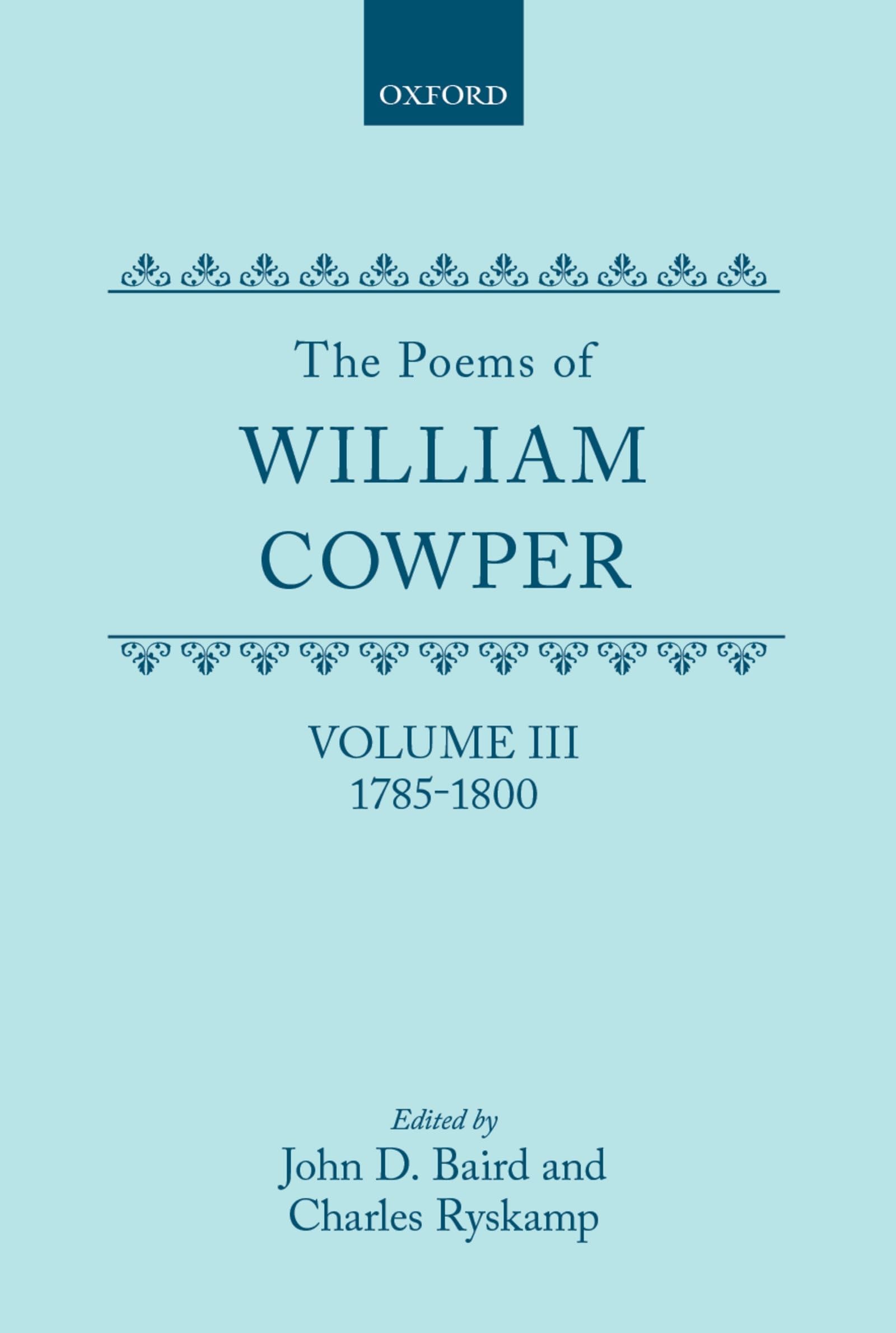 The Poems of William Cowper Philosophy