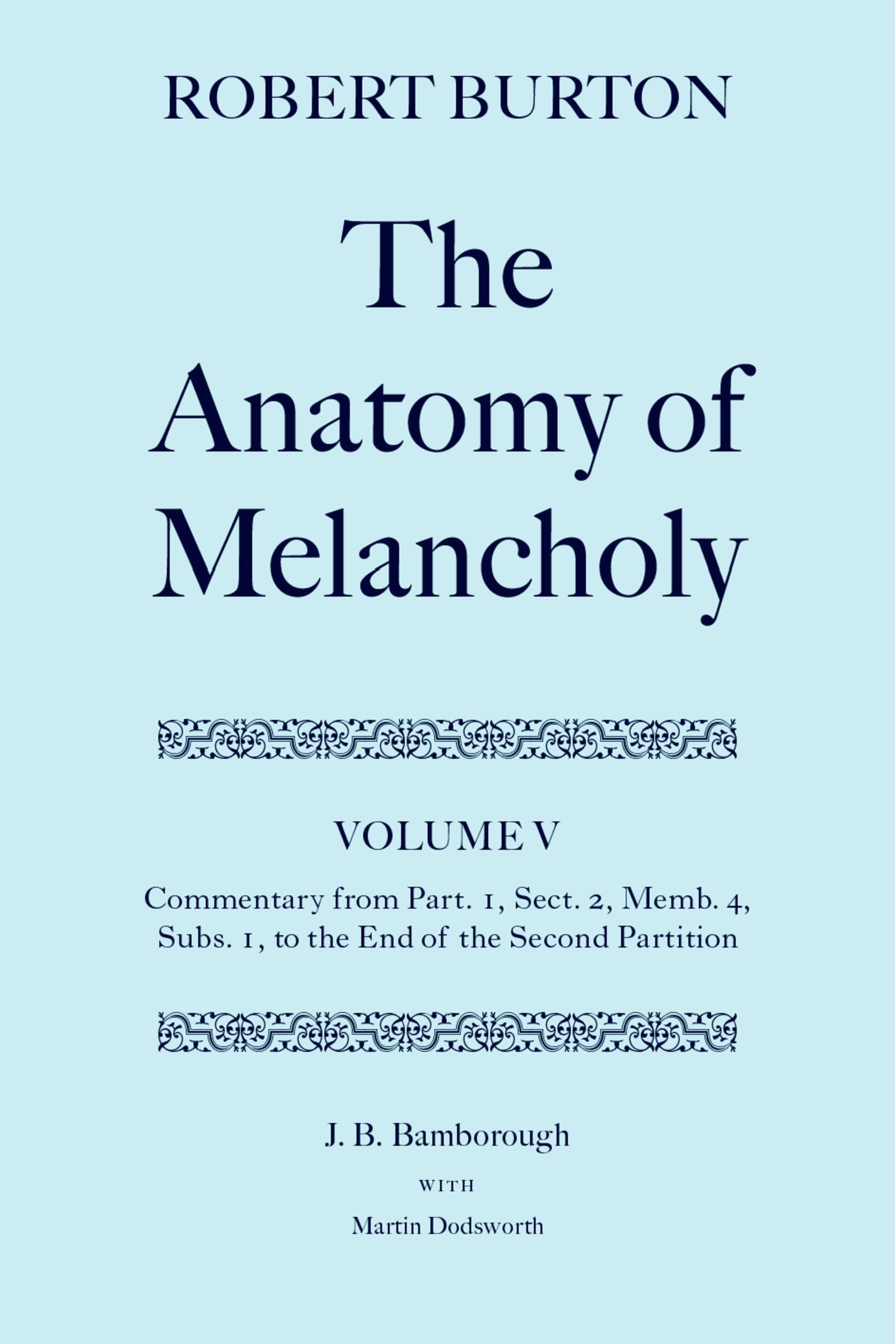 The Anatomy of Melancholy Medicine