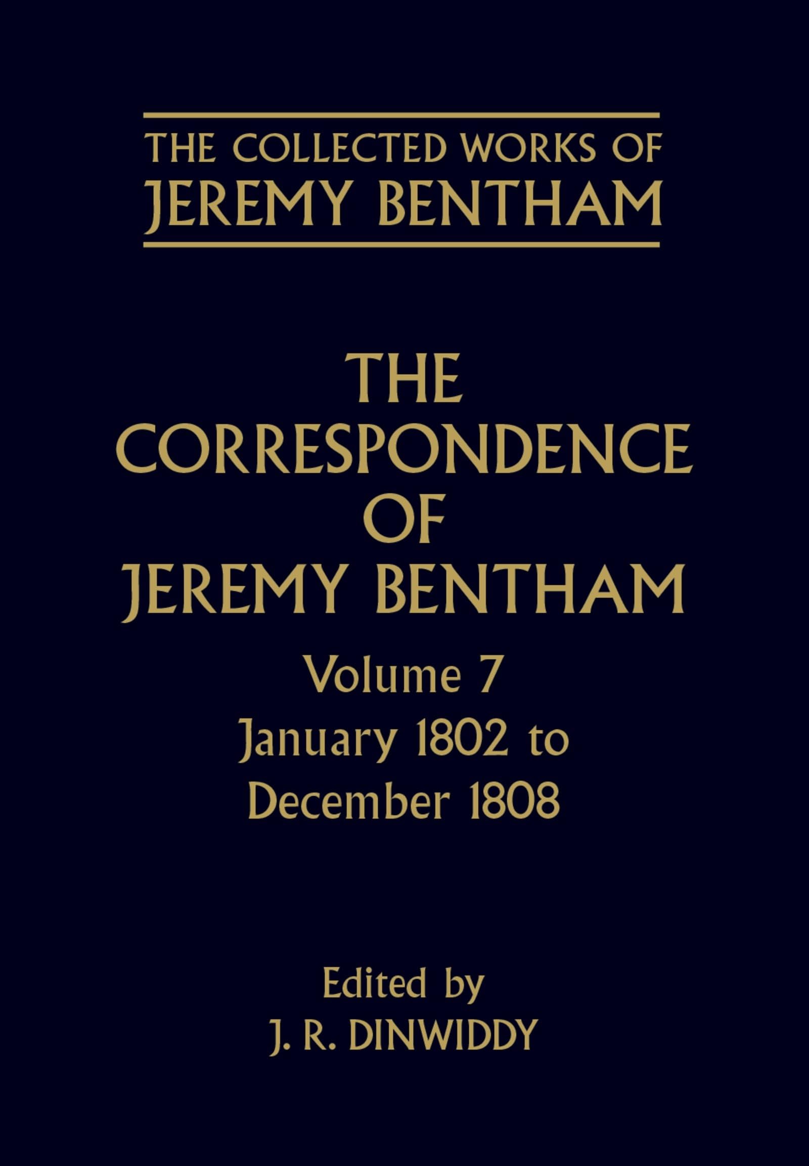 The Correspondence of Jeremy Bentham Law