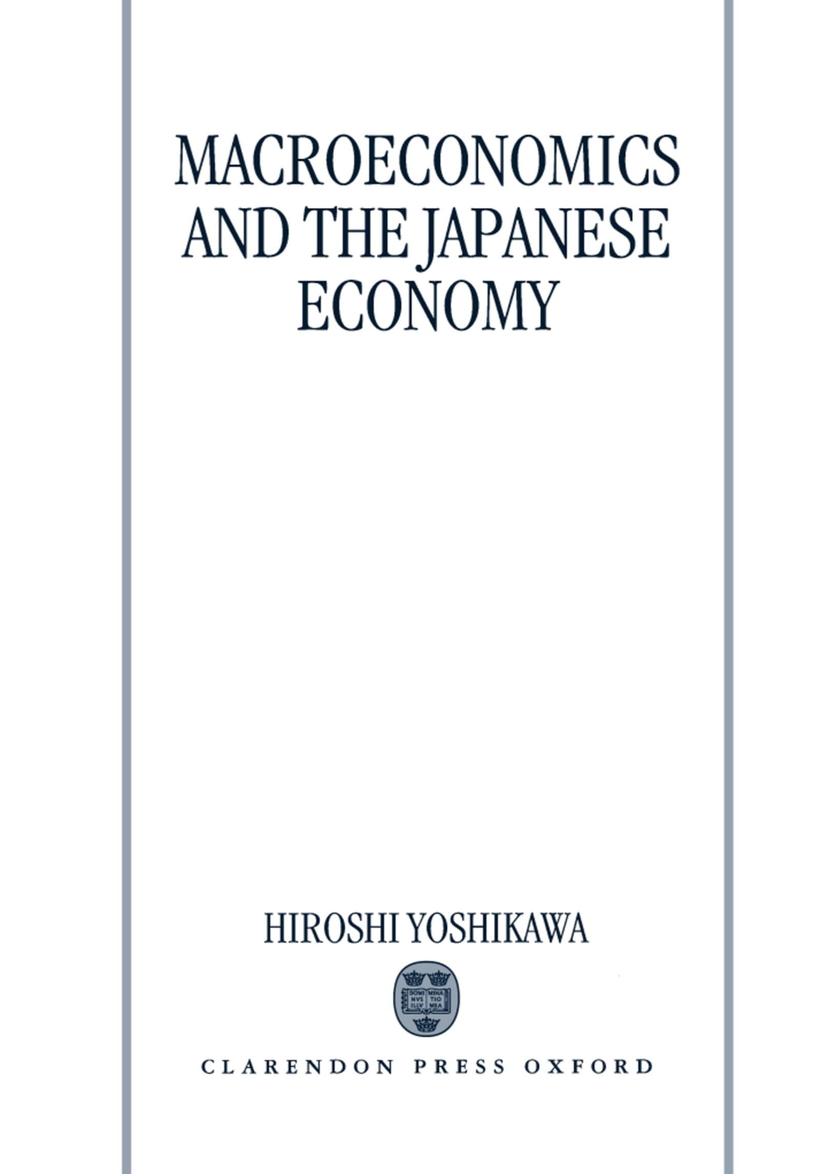 Macroeconomics and the Japanese Economy Law