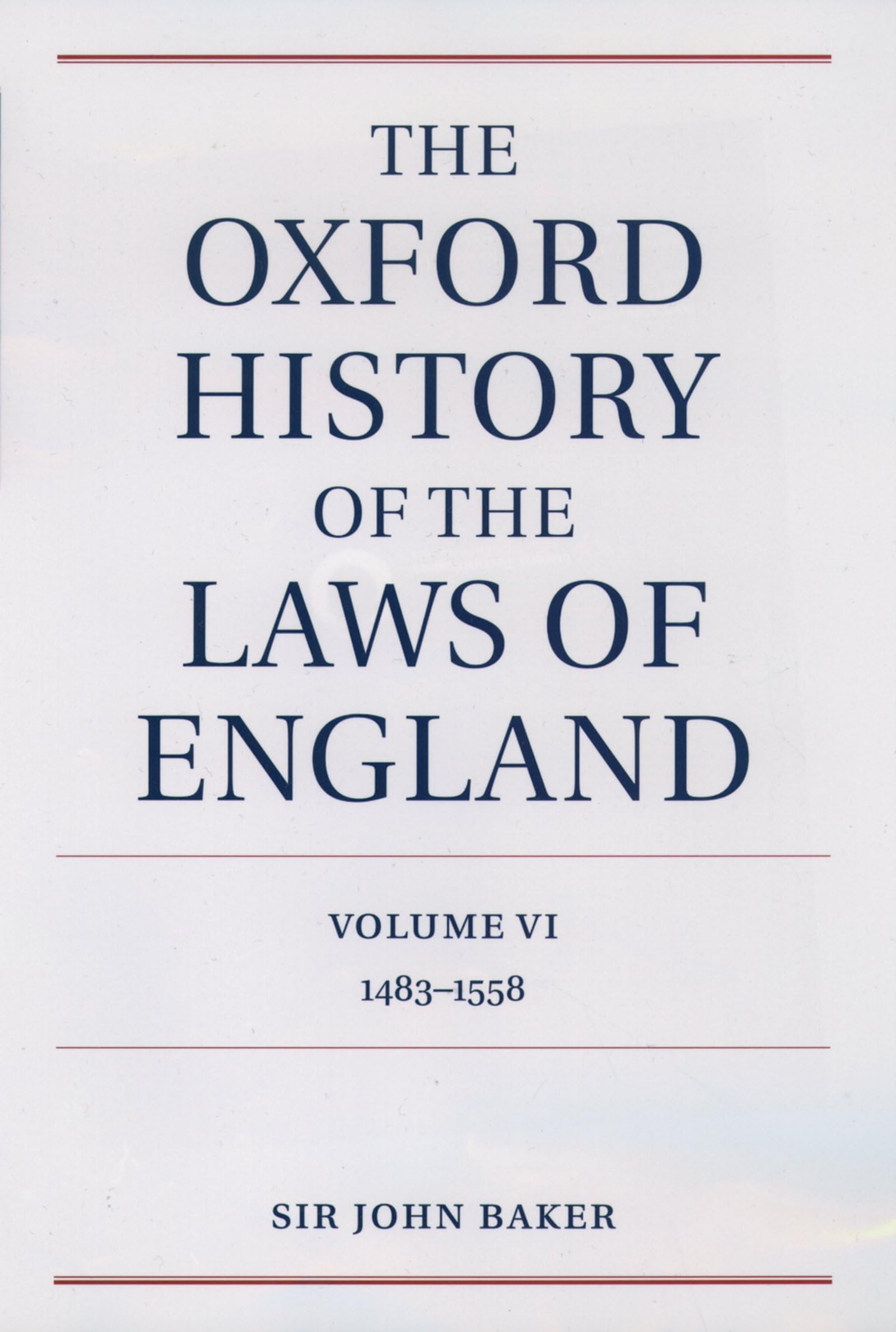 The Oxford History of the Laws of England Law