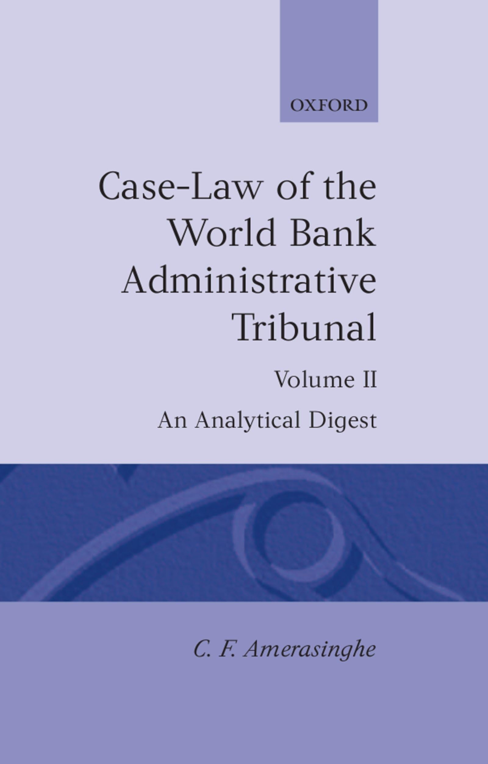 Case-Law of the World Bank Administrative Tribunal Law