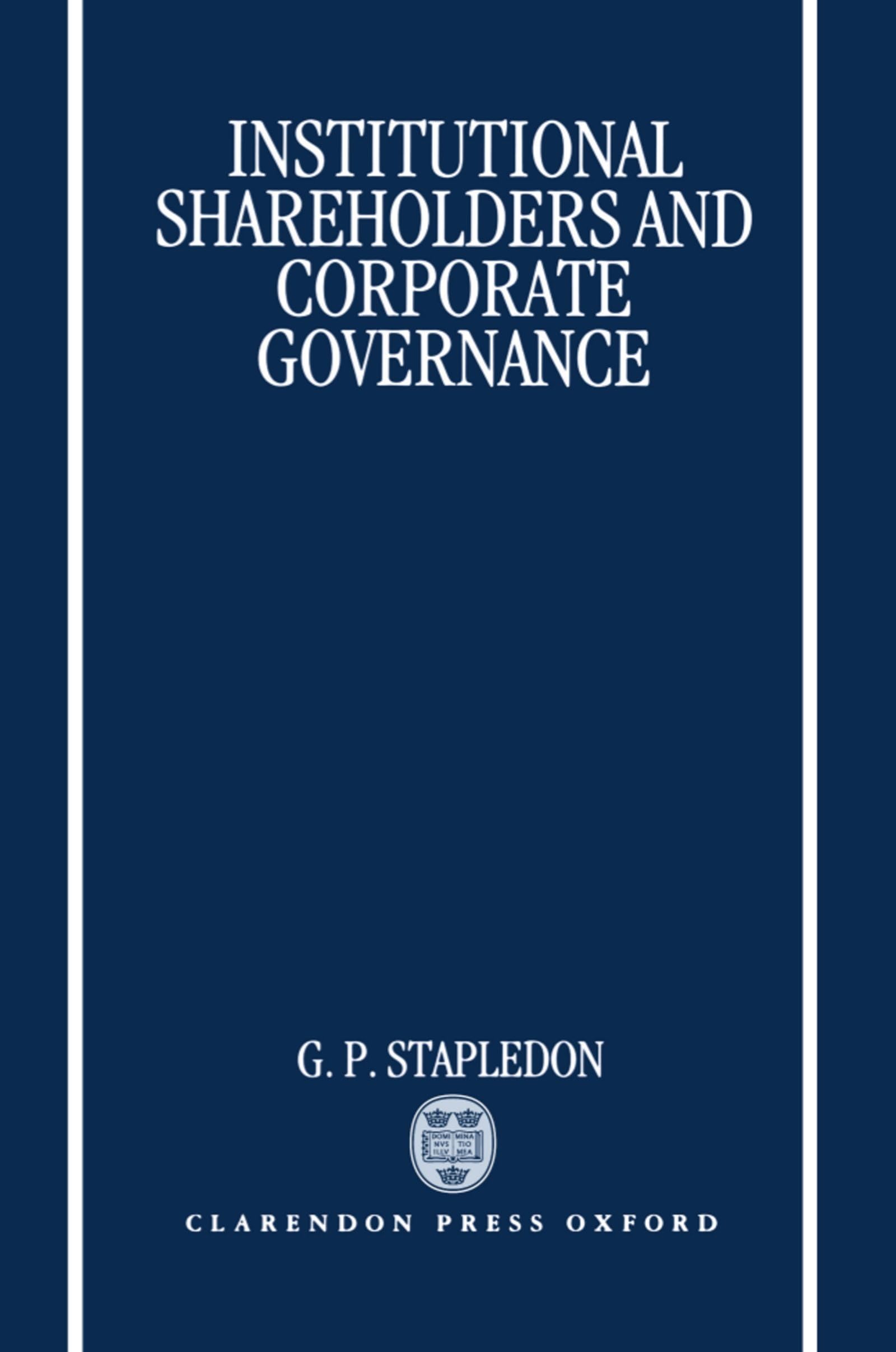 Institutional Shareholders and Corporate Governance Law