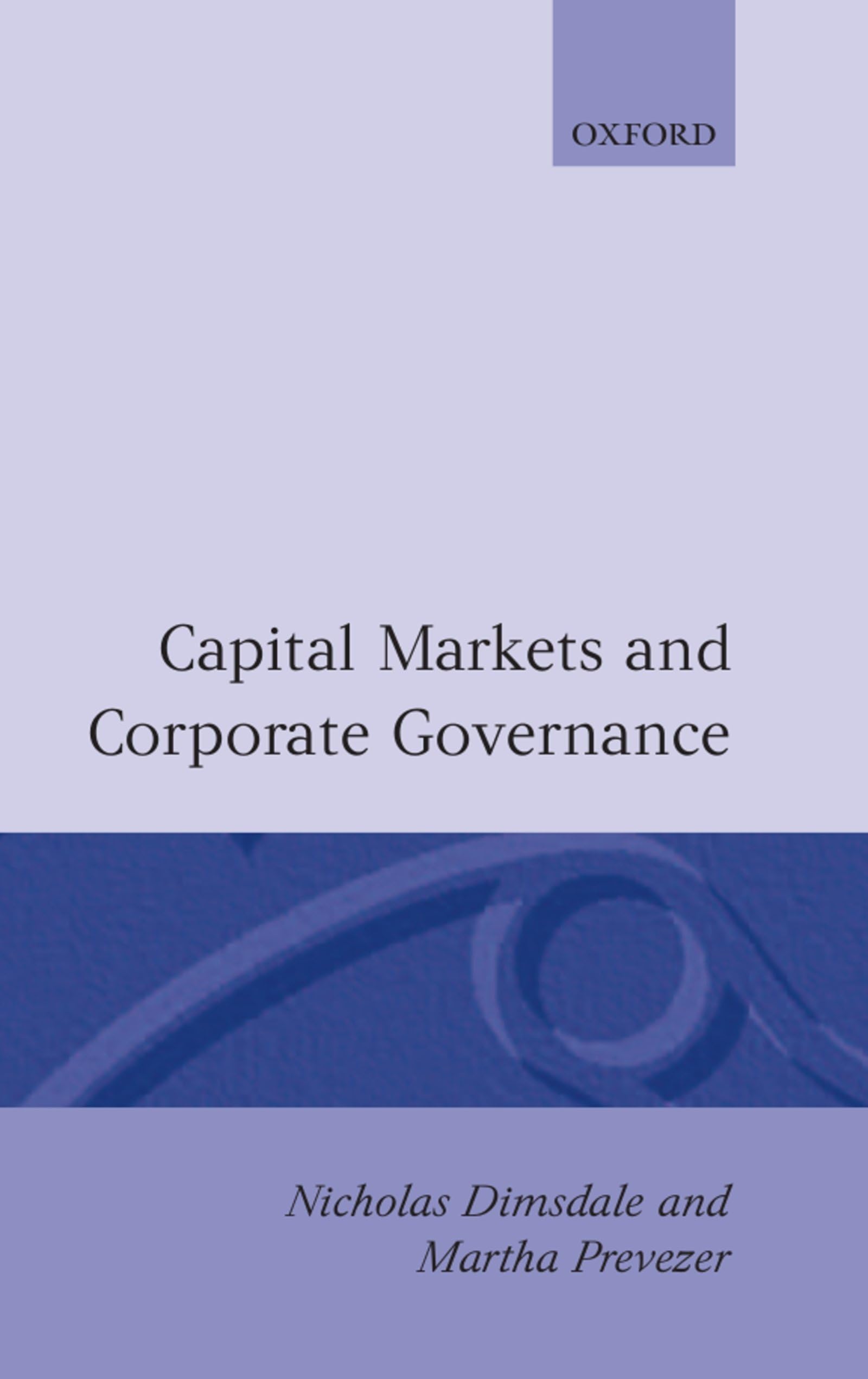 Capital Markets and Corporate Governance Business, Finance & Career