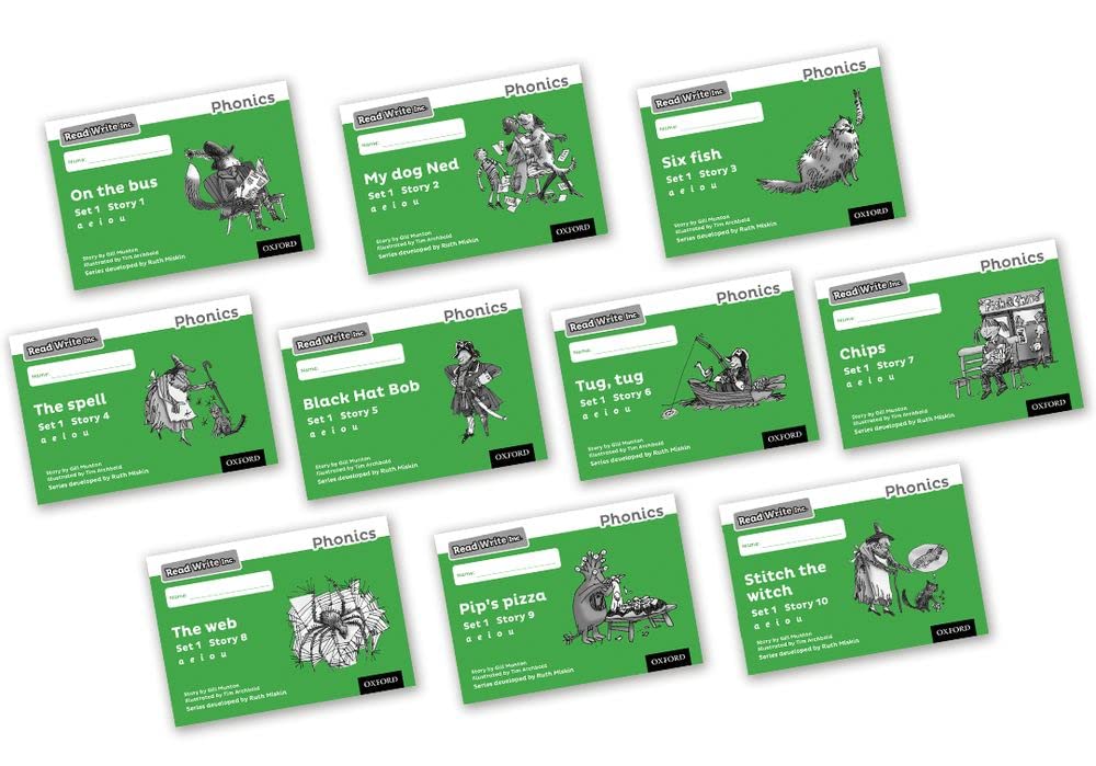 Read Write Inc. Phonics: Green Set 1 Core Black & White Storybooks (Mixed Pack of 10) book