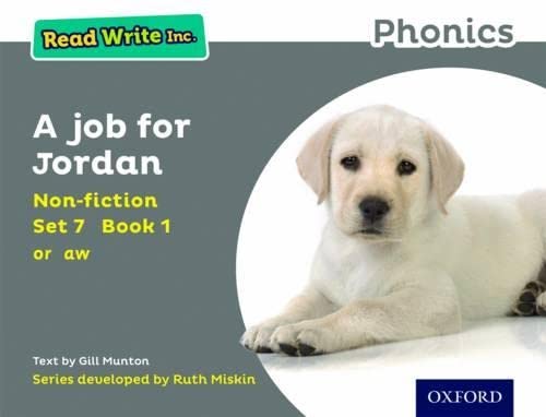 Read Write Inc. Phonics: A Job for Jordan (Grey Set 7 Non-fiction 1) book