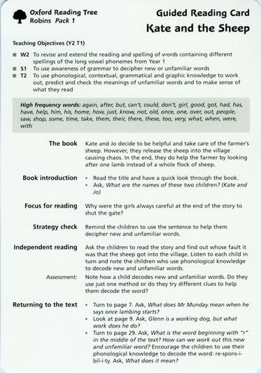 Oxford Reading Tree: Stages 6-10: Robins: Guided Reading Cards (Pack 1): Levels 6-10 book