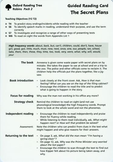Oxford Reading Tree: Stages 6-10: Robins: Guided Reading Cards (Pack 2): Levels 6-10 book