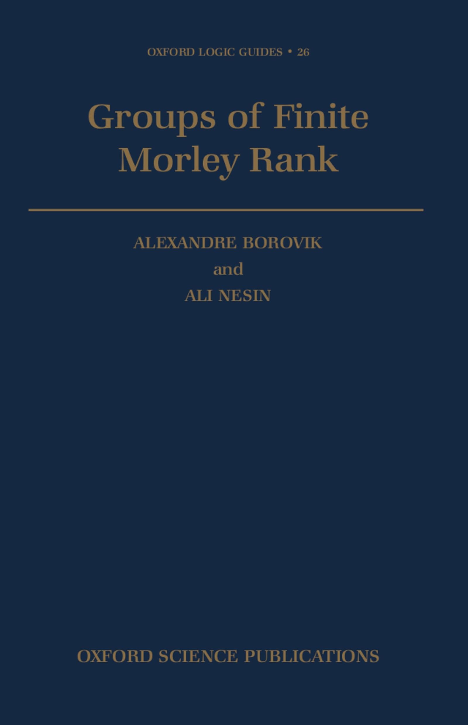 Groups of Finite Morley Rank Social Sciences