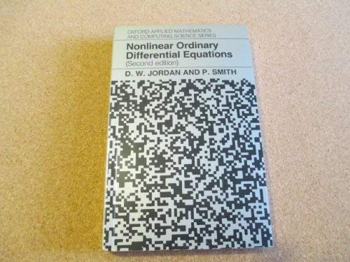 Product Image: Nonlinear Ordinary Differential Equations (Oxford Applied Mathematics & Computing Science Series)