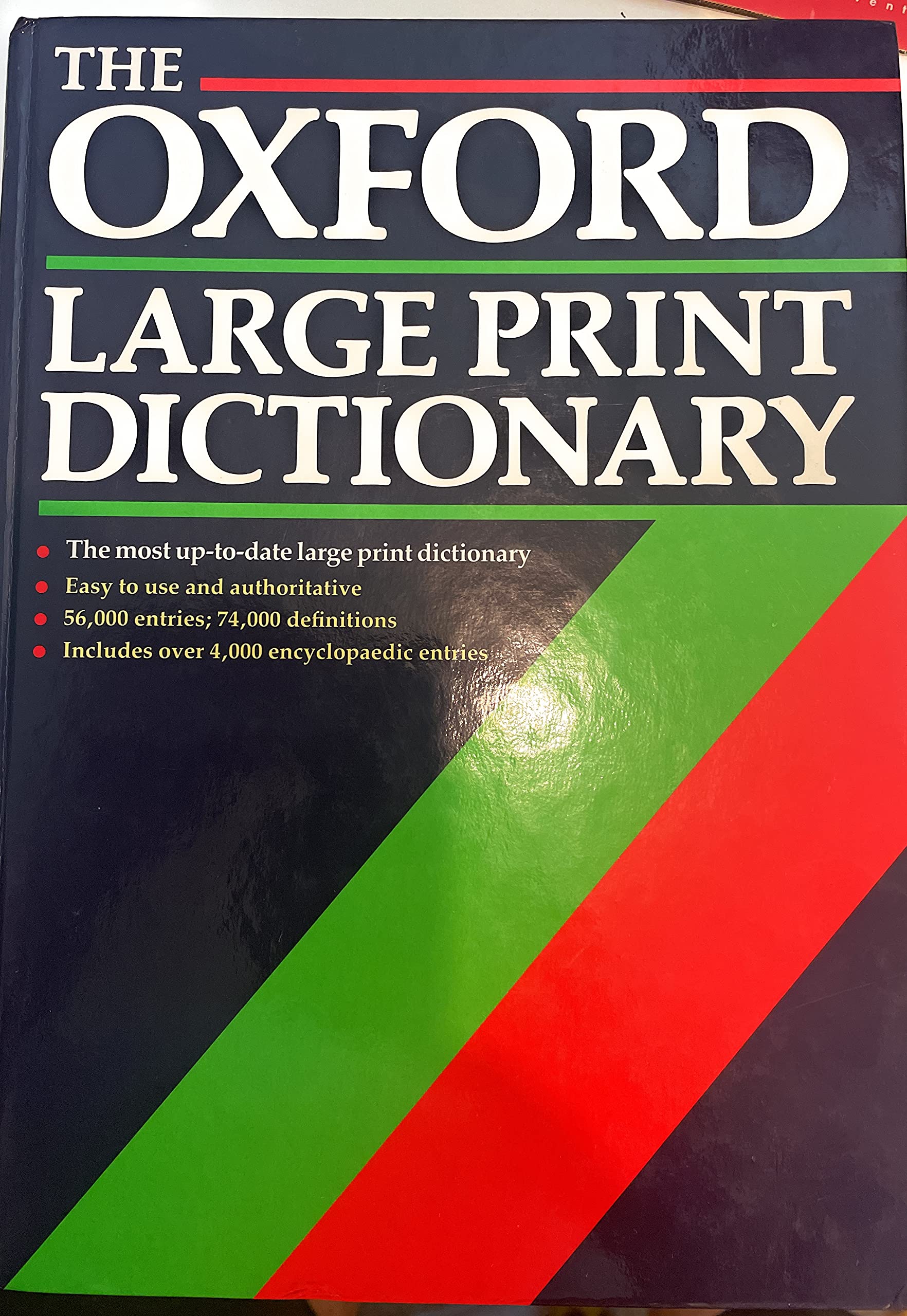 The Oxford Large Print Dictionary: Based on the Oxford Paperback Dictionary, Third Edition General education