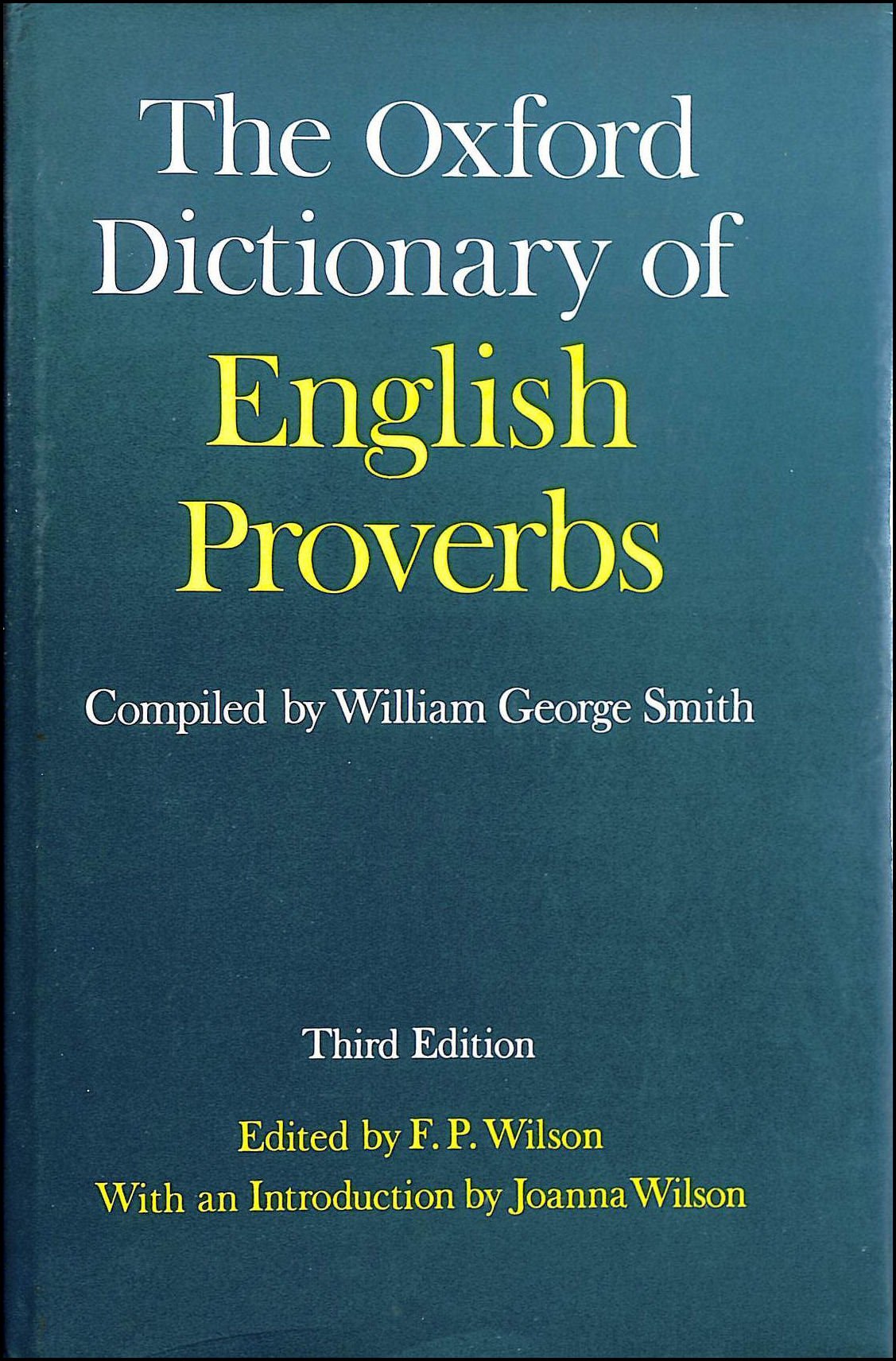 The Oxford Dictionary of English Proverbs Books