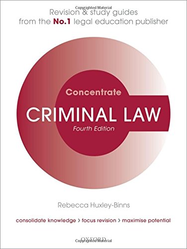 Criminal Law Concentrate: Law Revision and Study Guide Law
