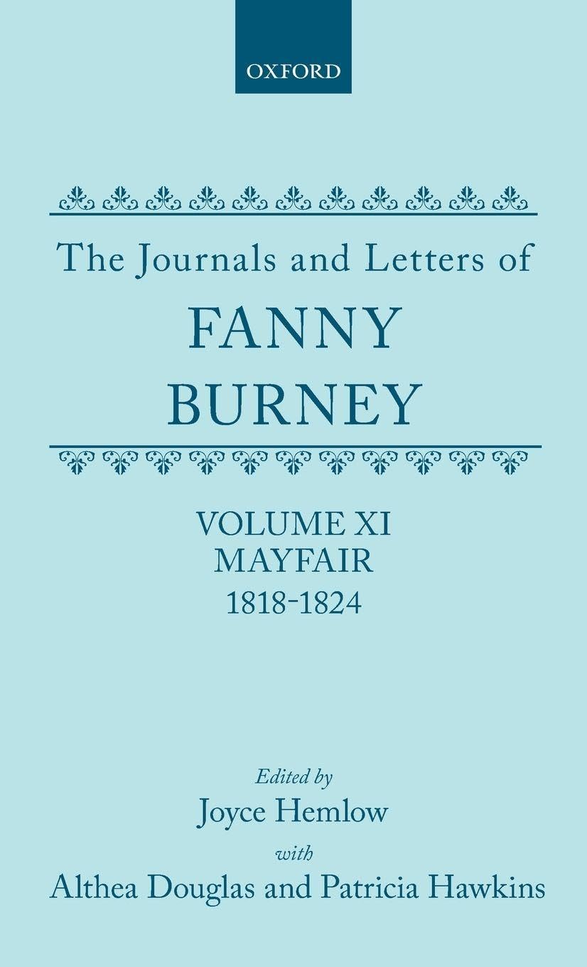 JOURNALS & LETTERS FANNY BURNEY VOL 11 C Essays & Short Stories