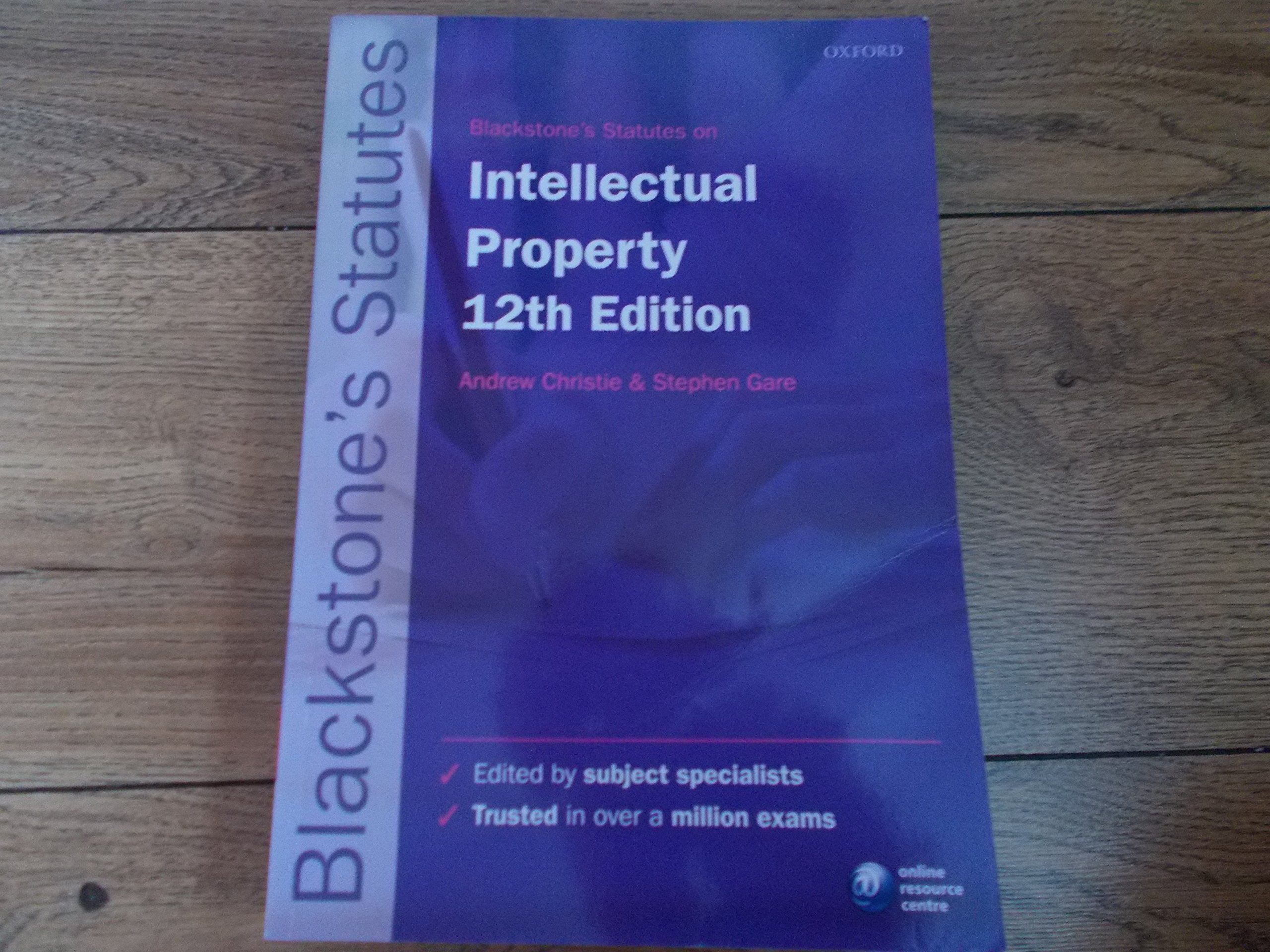 Blackstone's Statutes on Intellectual Property 12/e book