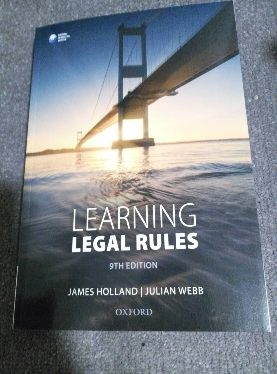 Learning Legal Rules: A Students' Guide to Legal Method and Reasoning Law