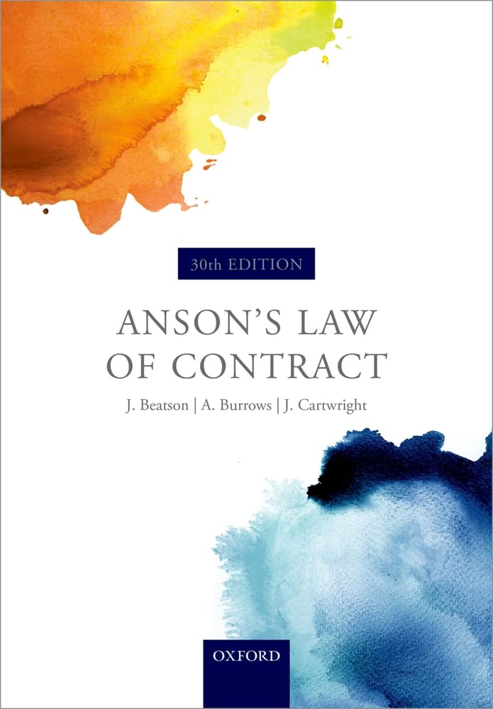 Anson's Law of Contract book