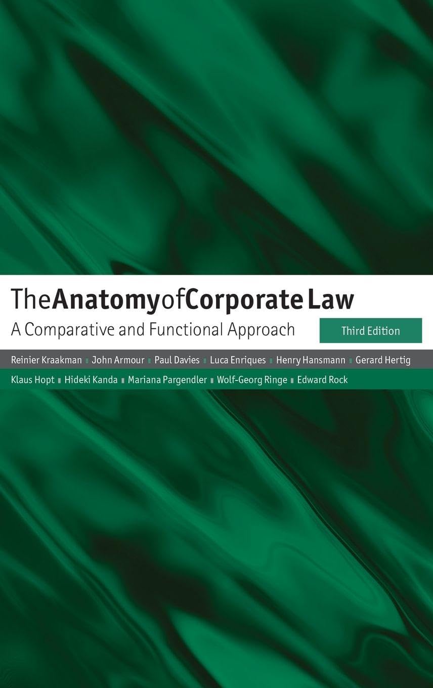 ANATOMY OF CORPORATE LAW 3E C Law