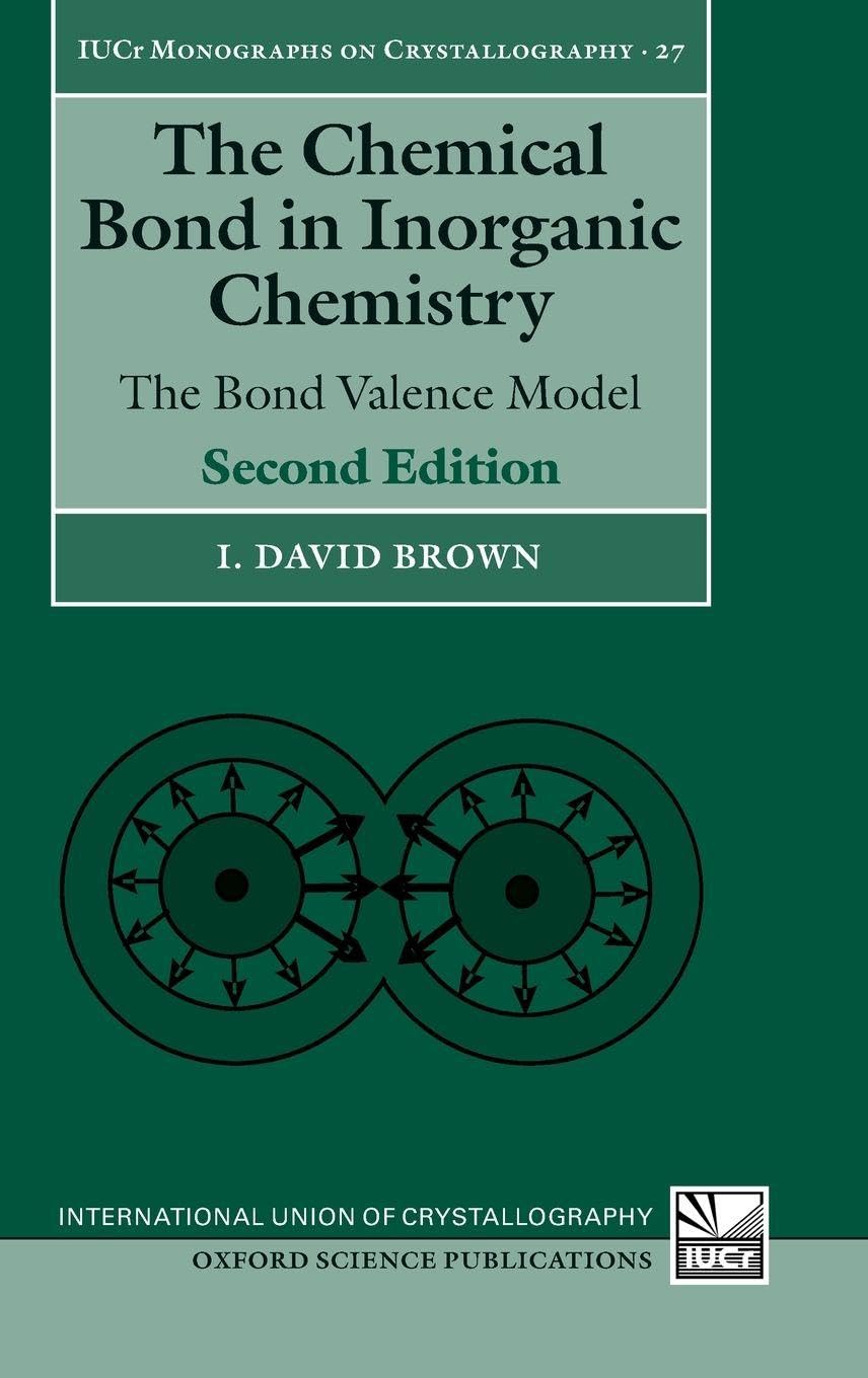 CHEM BOND INORG CHEM 2E IUCRMC 27 C Natural Sciences