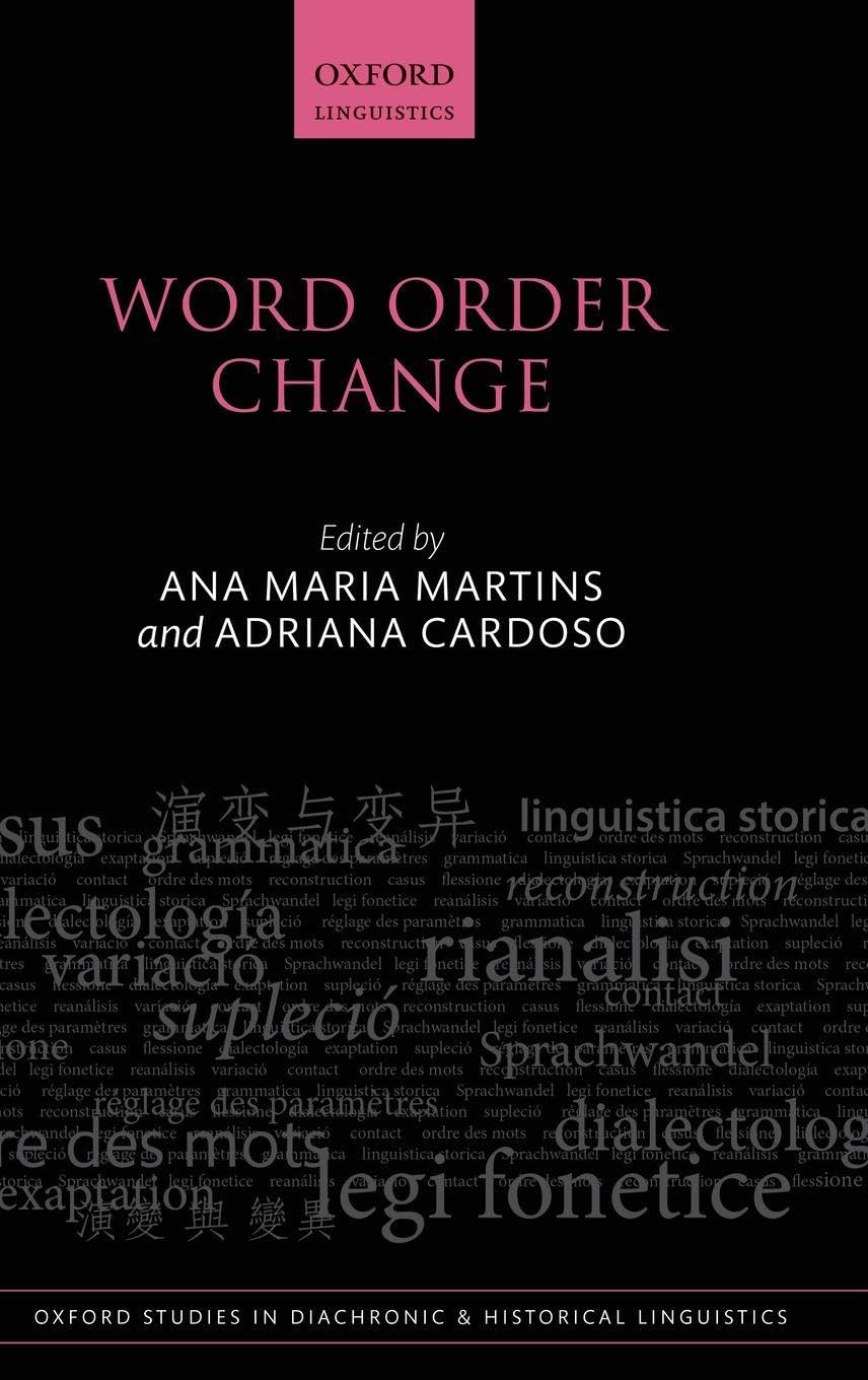 WORD ORDER CHANGE OSDHL C Social Sciences